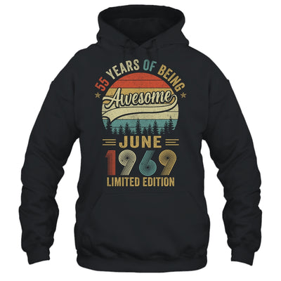 Born June 1969 55th Birthday Vintage 1969 55 Year Old Shirt & Hoodie | teecentury