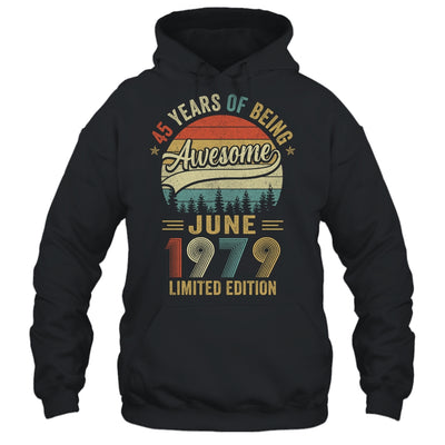 Born June 1979 45th Birthday Vintage 1979 45 Year Old Shirt & Hoodie | teecentury