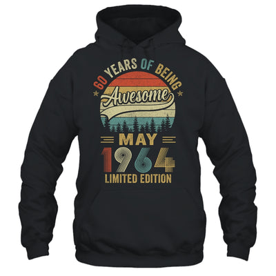 Born May 1964 60th Birthday Vintage 1964 60 Year Old Shirt & Hoodie | teecentury