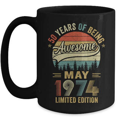 Born May 1974 50th Birthday Vintage 1974 50 Year Old Mug | teecentury