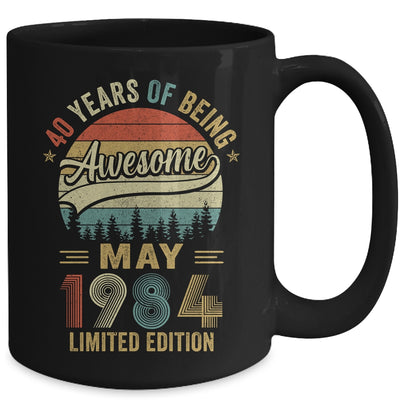 Born May 1984 40th Birthday Vintage 1984 40 Year Old Mug | teecentury