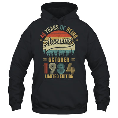 Born October 1984 40th Birthday Vintage 1984 40 Year Old Shirt & Hoodie | teecentury