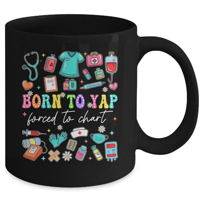 Born To Yap Forced To Chart Funny Vintage Nurses Men Women Mug | teecentury