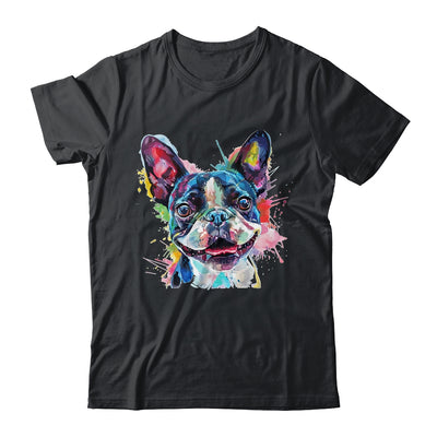 Boston Terrier Mom Lover Puppy Dog Watercolor Tie Dye Painting Shirt & Tank Top | teecentury