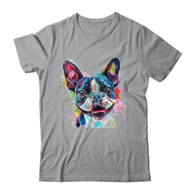 Boston Terrier Mom Lover Puppy Dog Watercolor Tie Dye Painting Shirt & Tank Top | teecentury