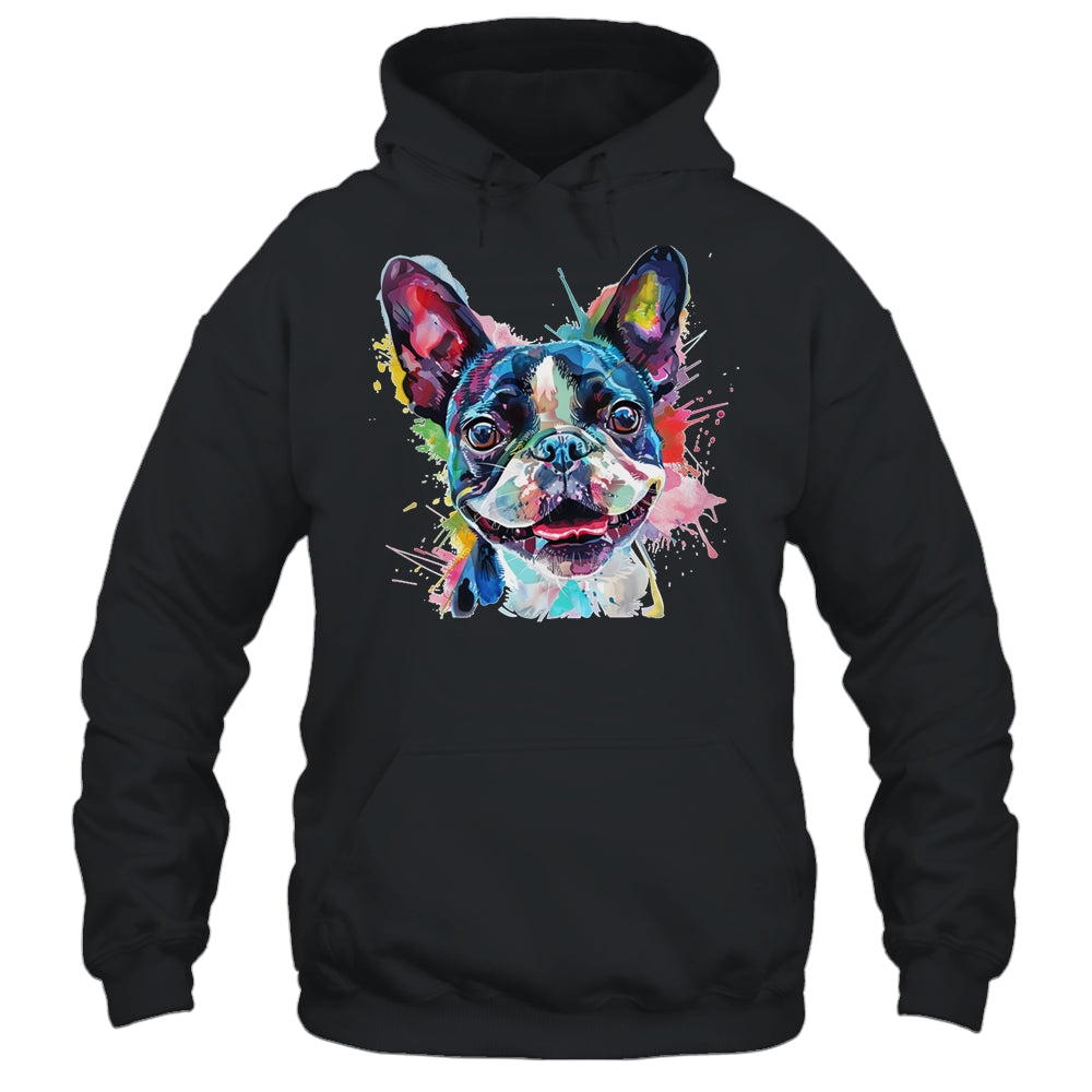 Boston Terrier Mom Lover Puppy Dog Watercolor Tie Dye Painting Shirt & Tank Top | teecentury