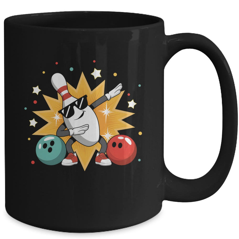 Bowling Pin Dabbing Sunglasses Bowler Player Men Women Kids Mug | teecentury