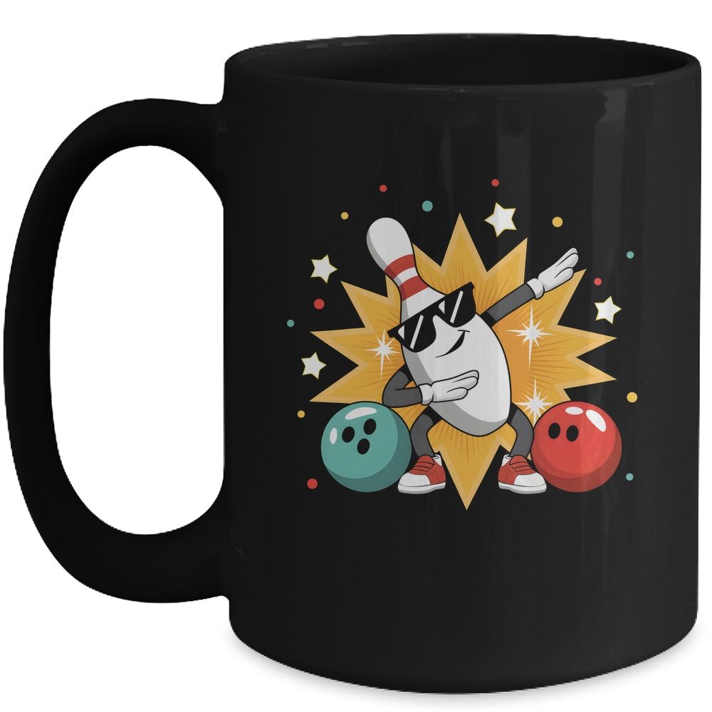 Bowling Pin Dabbing Sunglasses Bowler Player Men Women Kids Mug | teecentury
