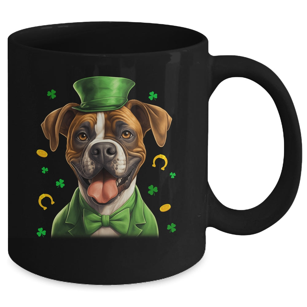 Boxer St Patricks Day Leprechaun Shamrock Irish Mug | teecentury
