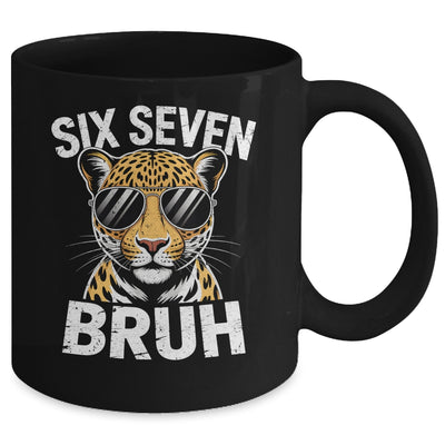 Boys Animal Print Leopard Bruh Cheetah 67 Meme Six Seven Mug | teecentury