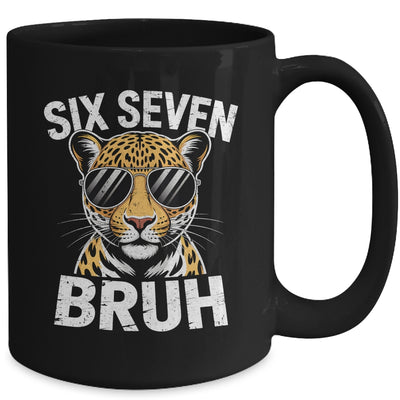 Boys Animal Print Leopard Bruh Cheetah 67 Meme Six Seven Mug | teecentury