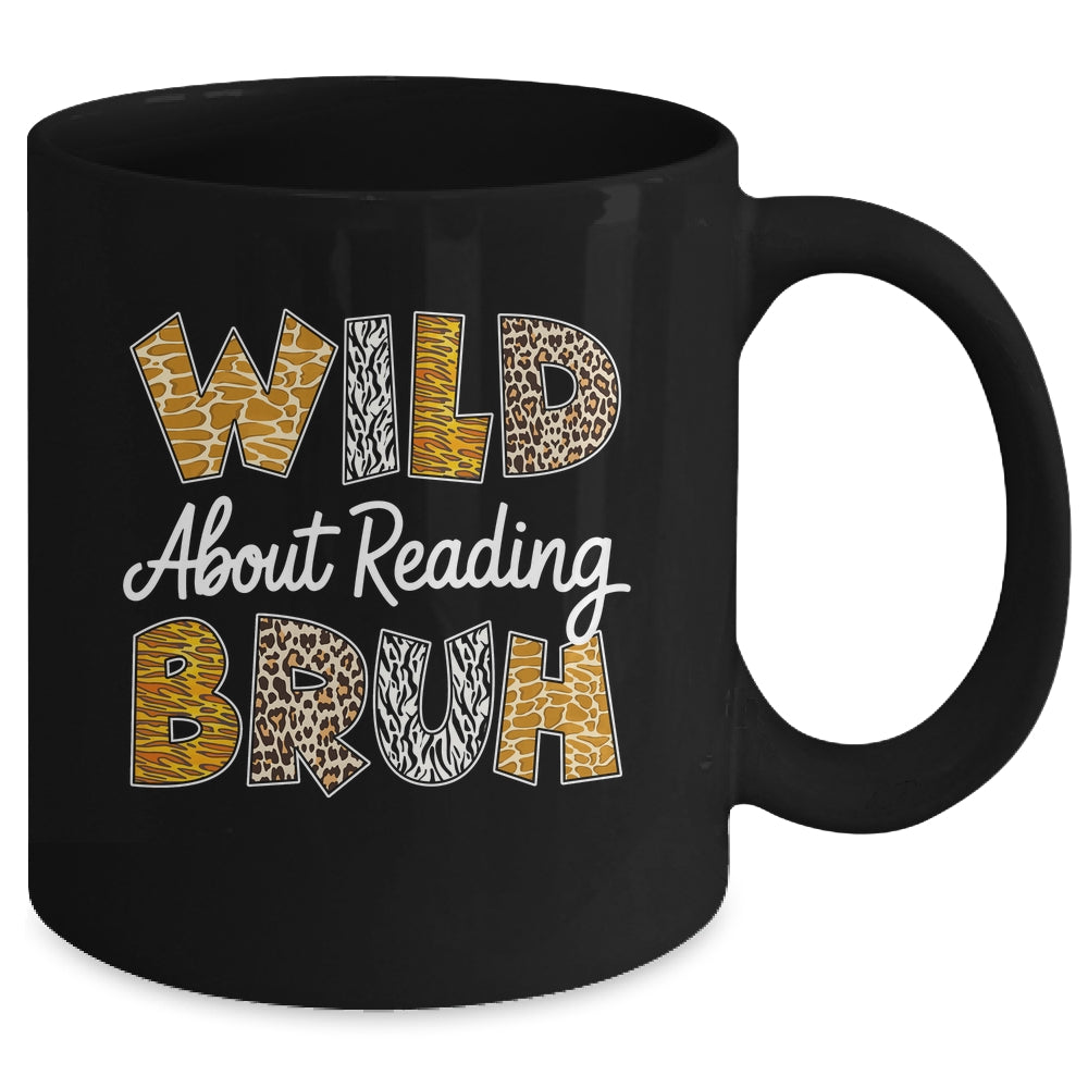 Boys Animal Print Wild About Reading BRUH Kids Book Lover Mug | teecentury