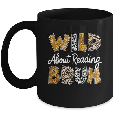 Boys Animal Print Wild About Reading BRUH Kids Book Lover Mug | teecentury