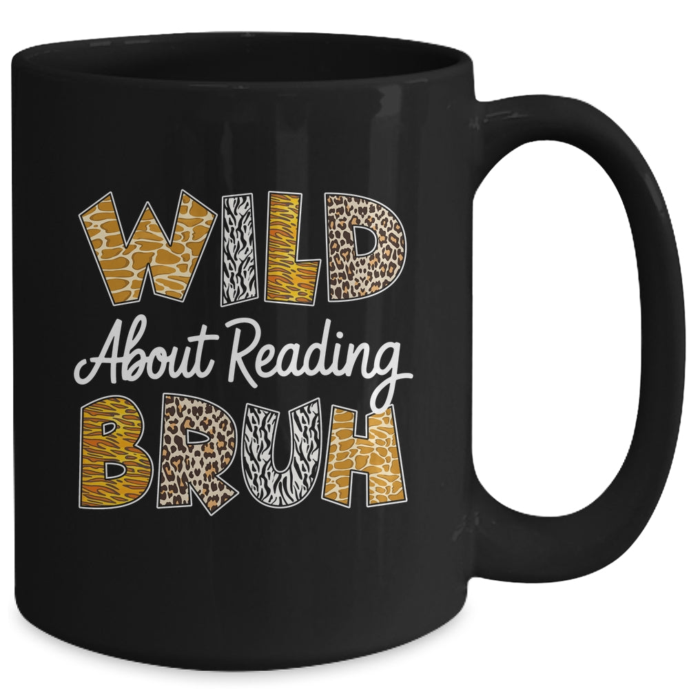 Boys Animal Print Wild About Reading BRUH Kids Book Lover Mug | teecentury