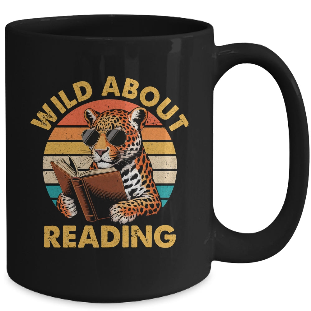 Boys Animal Print Wild About Reading Cheetah Book Lover Mug | teecentury