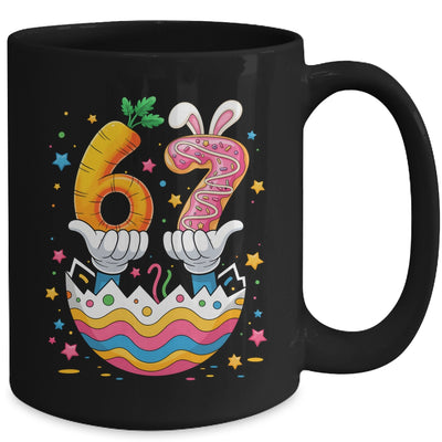 Boys Girls Easter Eggs Funny Bunny Six Seven 67 Memes 6 7 Mug | teecentury