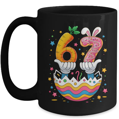 Boys Girls Easter Eggs Funny Bunny Six Seven 67 Memes 6 7 Mug | teecentury
