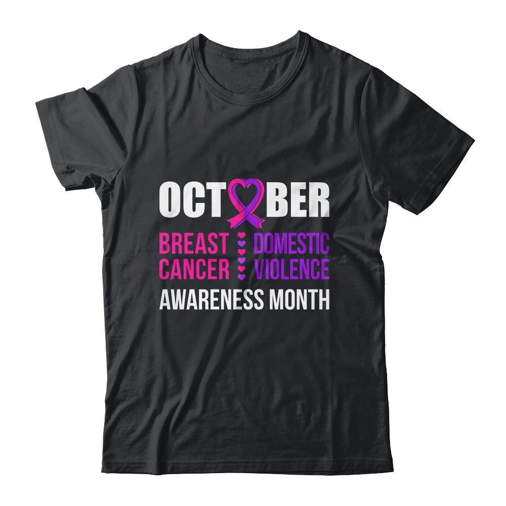 Breast Cancer And Domestic Violence Awareness Month Shirt & Hoodie | teecentury