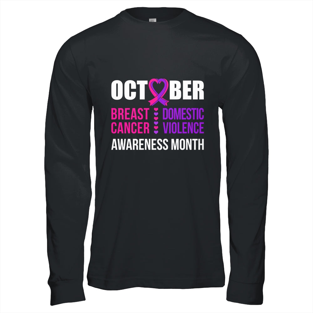 Breast Cancer And Domestic Violence Awareness Month Shirt & Hoodie | teecentury