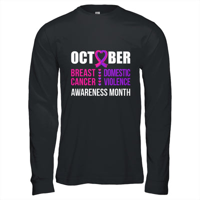 Breast Cancer And Domestic Violence Awareness Month Shirt & Hoodie | teecentury
