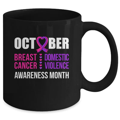 Breast Cancer And Domestic Violence Awareness Month Mug | teecentury