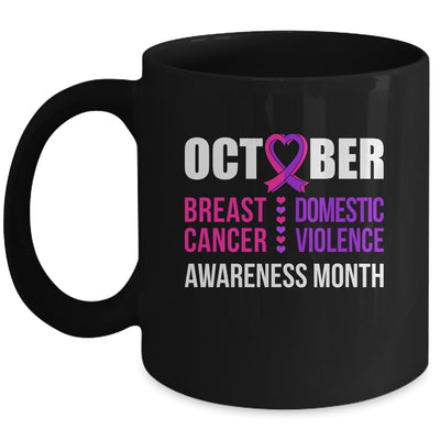 Breast Cancer And Domestic Violence Awareness Month Mug | teecentury