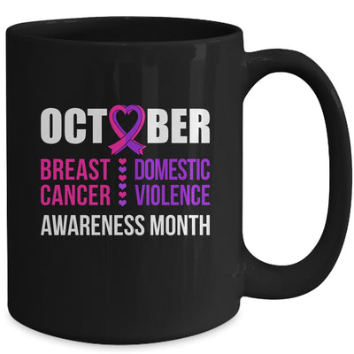 Breast Cancer And Domestic Violence Awareness Month Mug | teecentury
