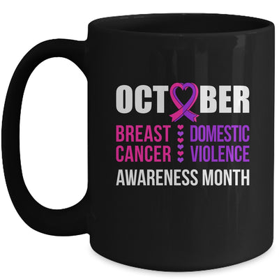 Breast Cancer And Domestic Violence Awareness Month Mug | teecentury