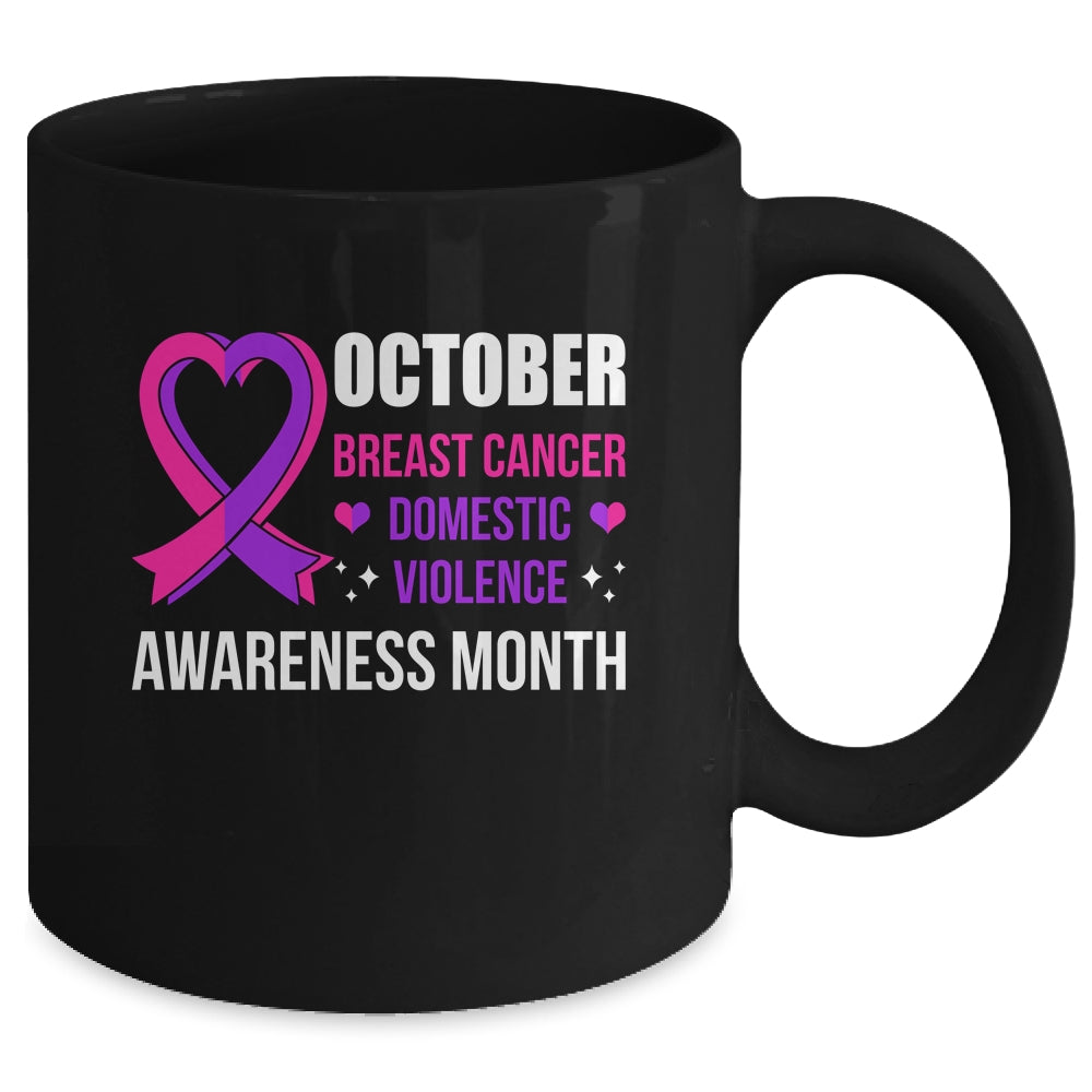Breast Cancer Awareness And Domestic Violence Awareness Mug | teecentury