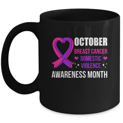 Breast Cancer Awareness And Domestic Violence Awareness Mug | teecentury