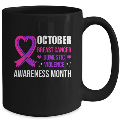 Breast Cancer Awareness And Domestic Violence Awareness Mug | teecentury