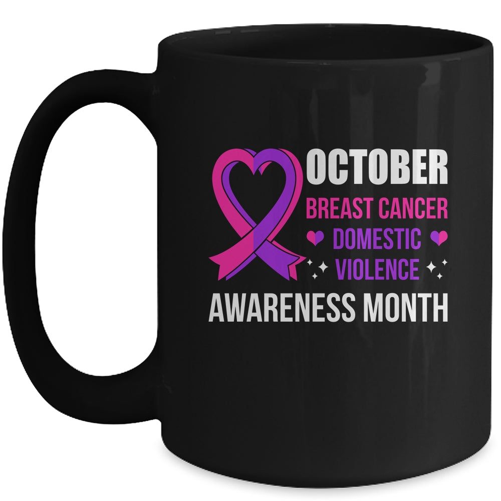 Breast Cancer Awareness And Domestic Violence Awareness Mug | teecentury