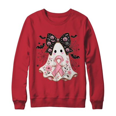 Breast Cancer Awareness Ghost Pink Ribbon Halloween Coquette Shirt & Sweatshirt | teecentury