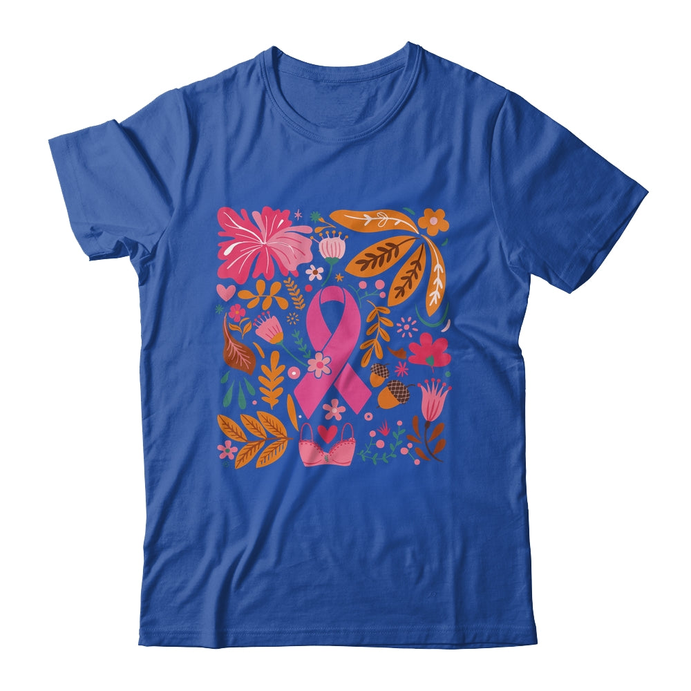 Breast Cancer Awareness Ribbon Boho Floral We Wear Pink Shirt & Tank Top | teecentury