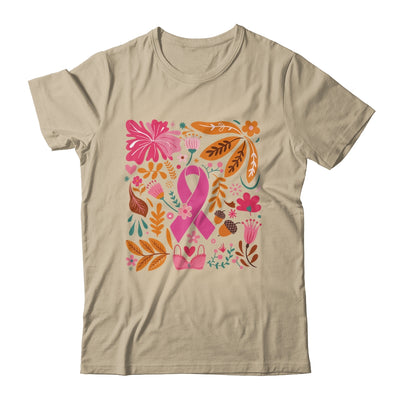 Breast Cancer Awareness Ribbon Boho Floral We Wear Pink Shirt & Tank Top | teecentury