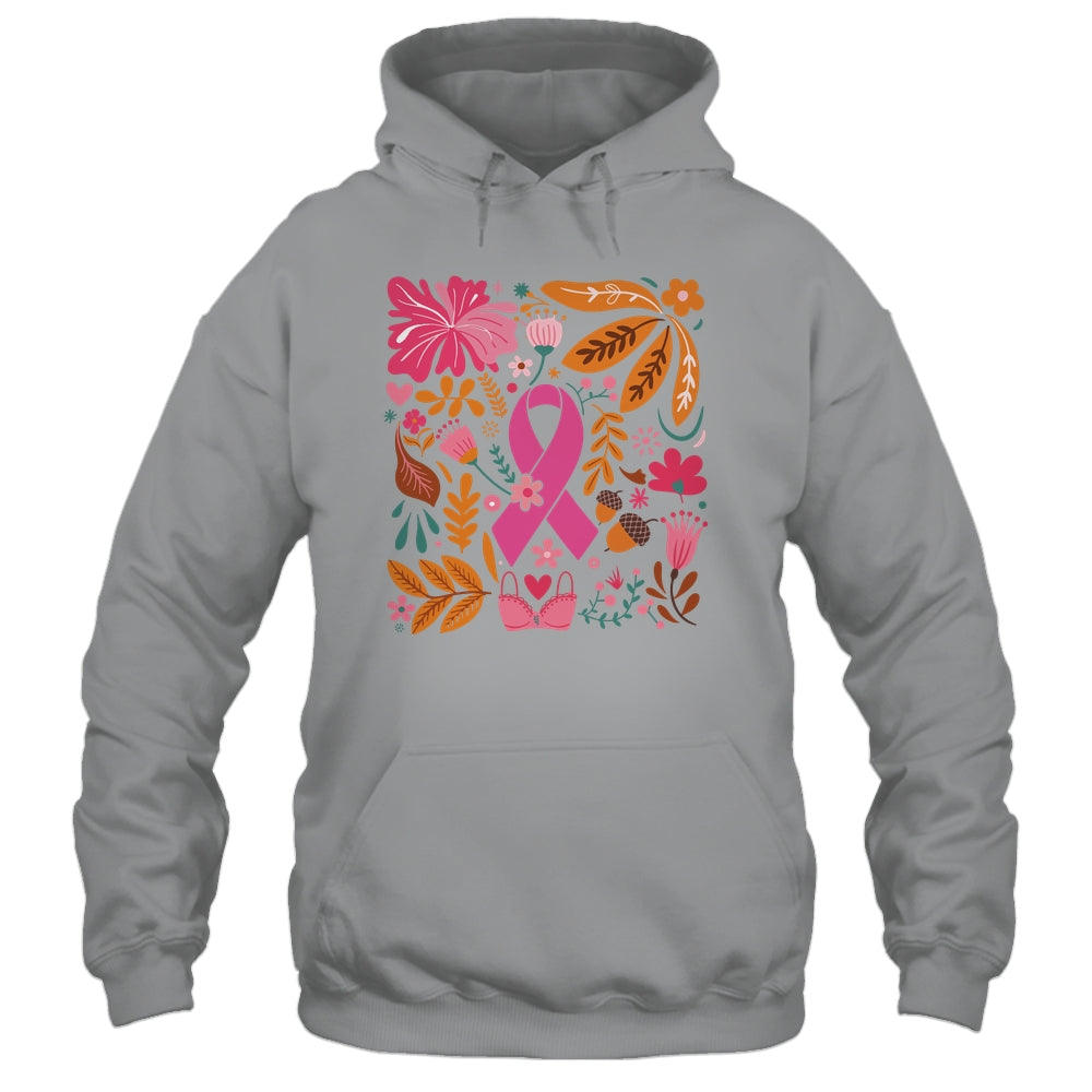 Breast Cancer Awareness Ribbon Boho Floral We Wear Pink Shirt & Tank Top | teecentury