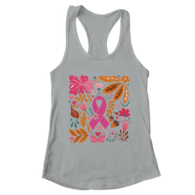 Breast Cancer Awareness Ribbon Boho Floral We Wear Pink Shirt & Tank Top | teecentury