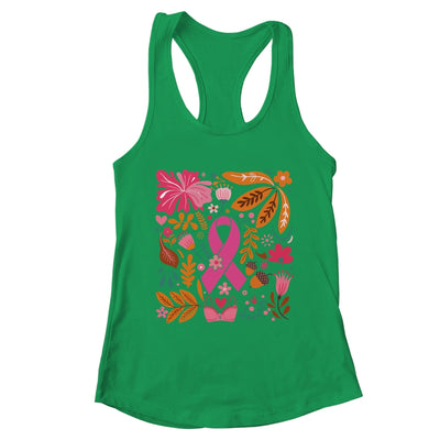 Breast Cancer Awareness Ribbon Boho Floral We Wear Pink Shirt & Tank Top | teecentury