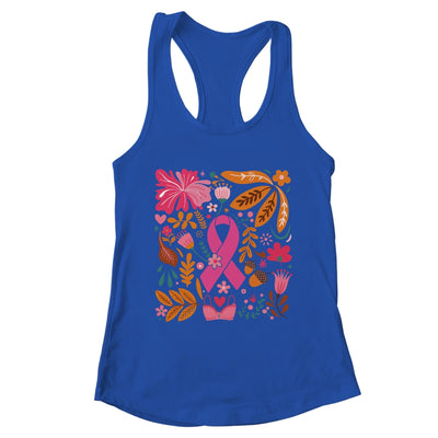 Breast Cancer Awareness Ribbon Boho Floral We Wear Pink Shirt & Tank Top | teecentury