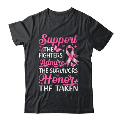 Breast Cancer Awareness Support Fighters Admire Survivors Shirt & Tank Top | teecentury