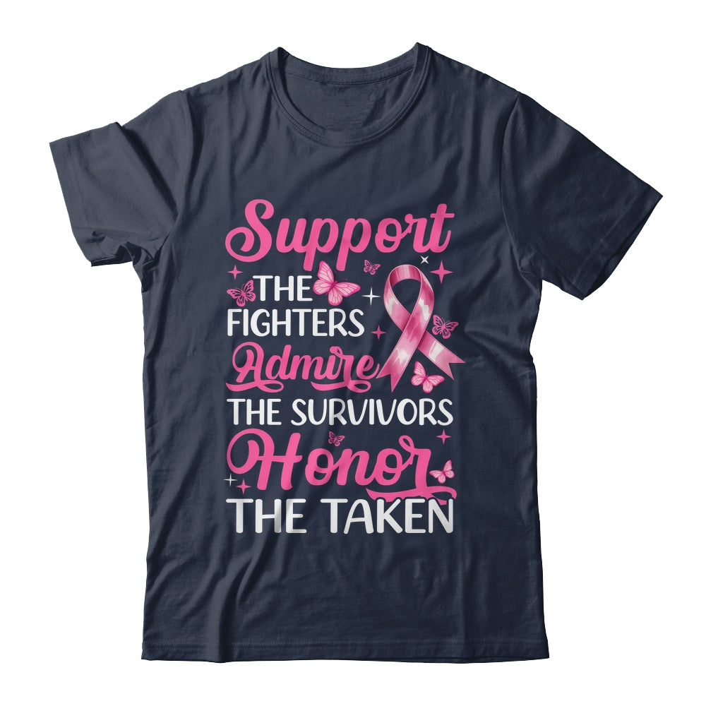 Breast Cancer Awareness Support Fighters Admire Survivors Shirt & Tank Top | teecentury