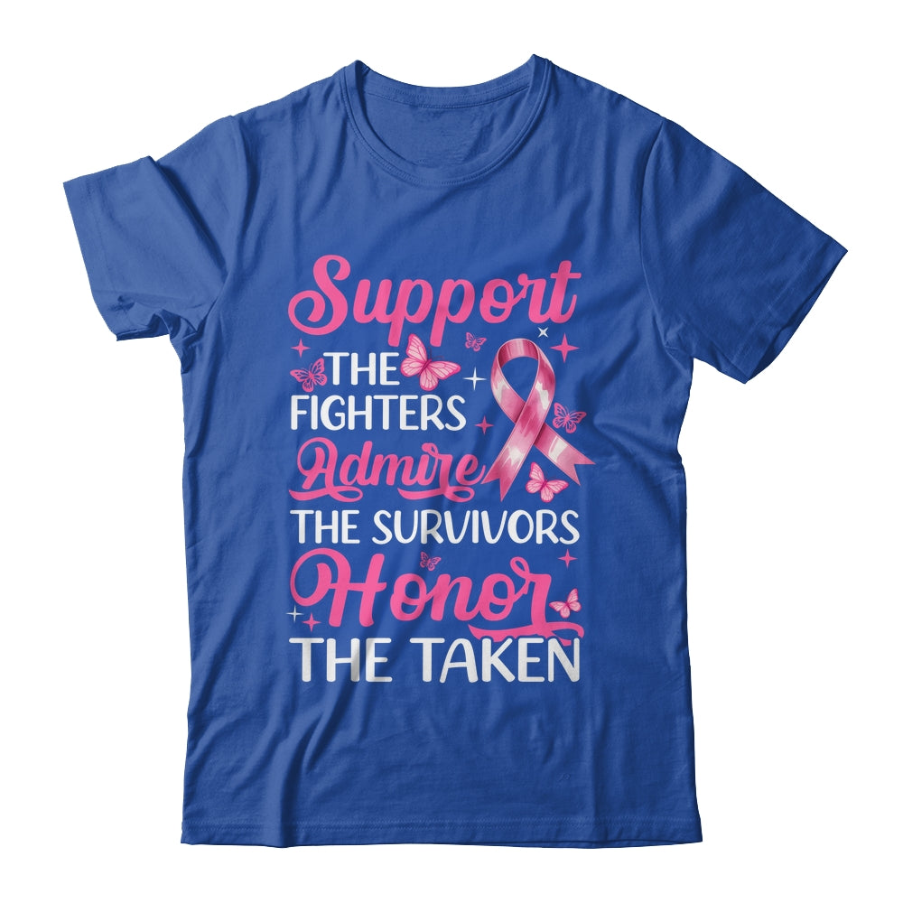Breast Cancer Awareness Support Fighters Admire Survivors Shirt & Tank Top | teecentury