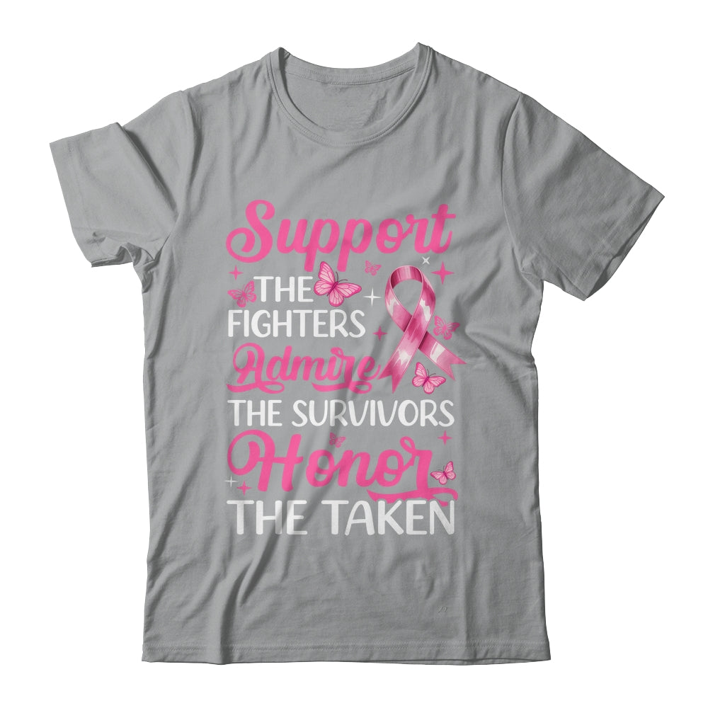Breast Cancer Awareness Support Fighters Admire Survivors Shirt & Tank Top | teecentury