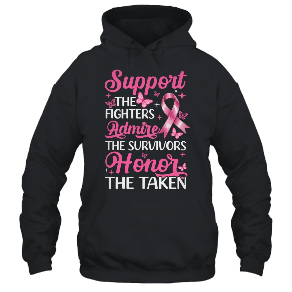 Breast Cancer Awareness Support Fighters Admire Survivors Shirt & Tank Top | teecentury