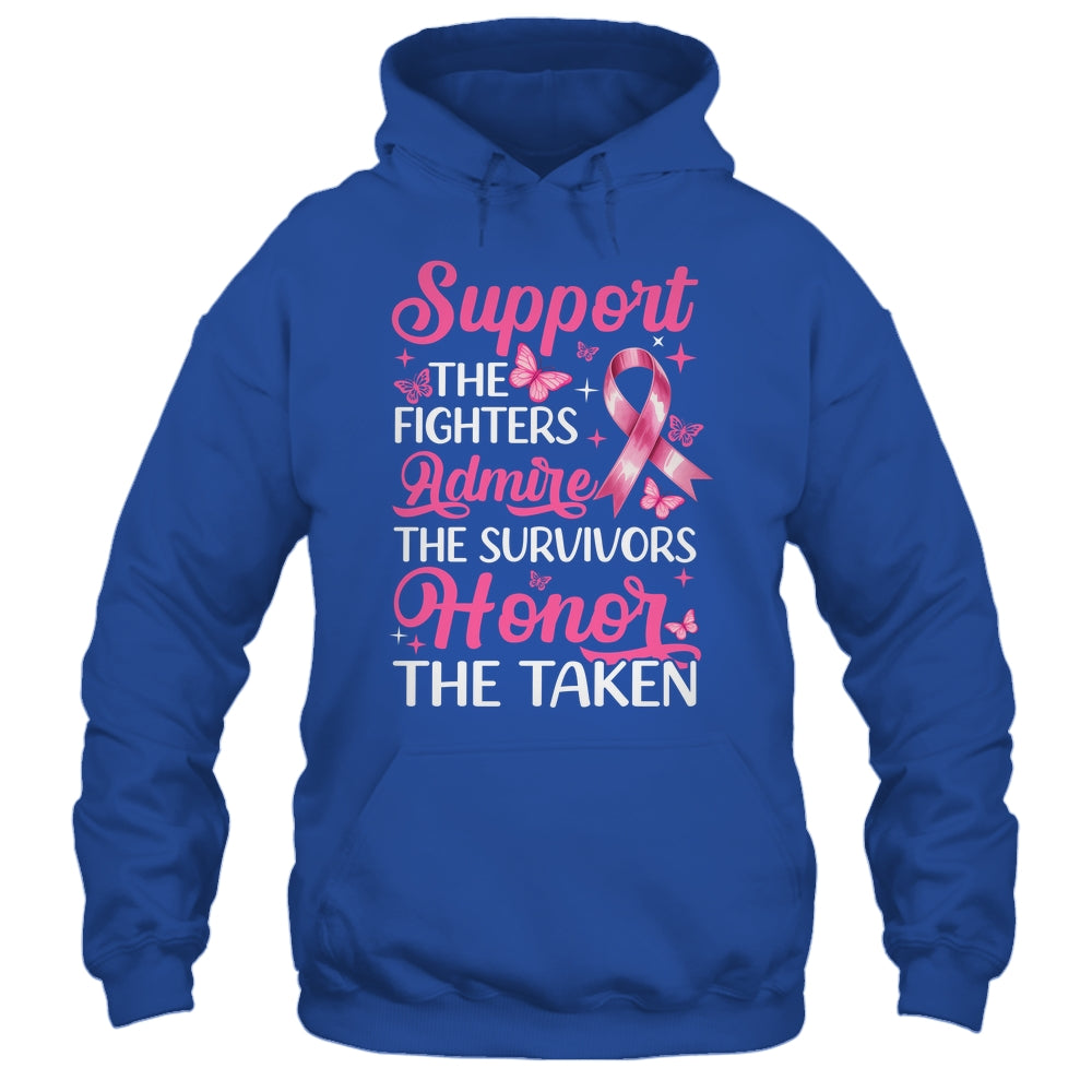 Breast Cancer Awareness Support Fighters Admire Survivors Shirt & Tank Top | teecentury