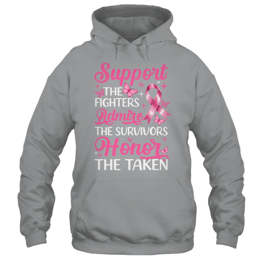 Breast Cancer Awareness Support Fighters Admire Survivors Shirt & Tank Top | teecentury