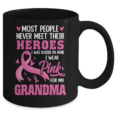 Breast Cancer Awareness Wear Pink For My Grandma Support Kids Mug | teecentury