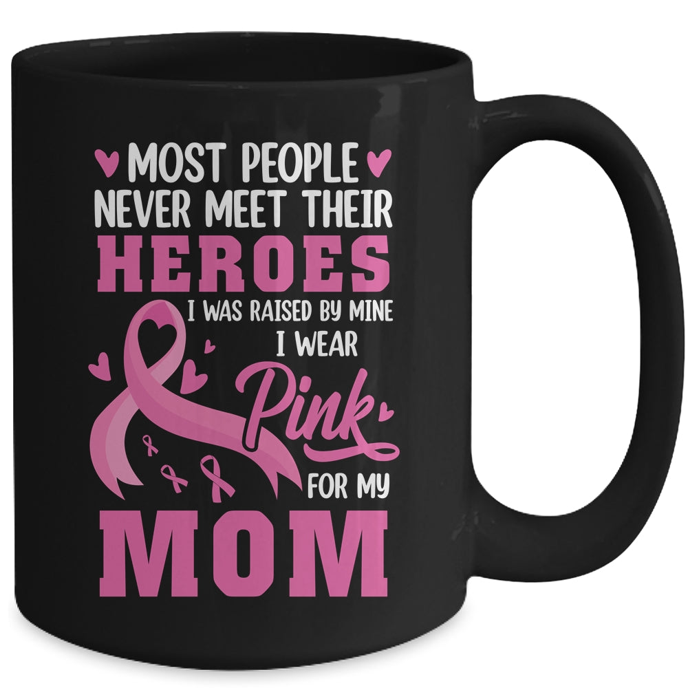 Breast Cancer Awareness Wear Pink For My Mom Support Kids Mug | teecentury