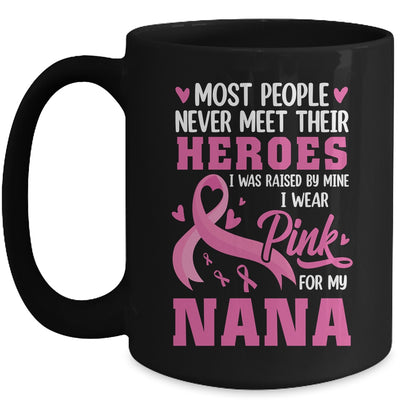 Breast Cancer Awareness Wear Pink For My Nana Support Kids Mug | teecentury
