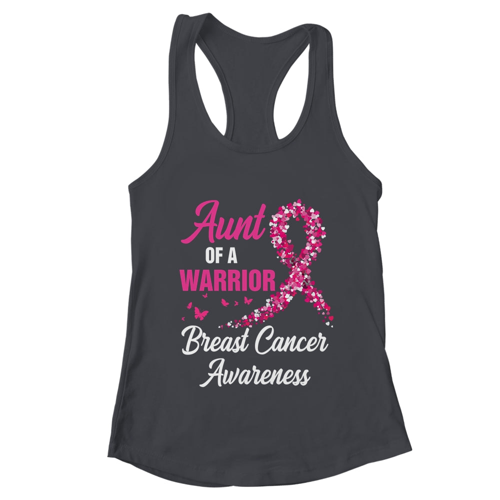 Breast Cancer Fighter Awareness Aunt Of A Warrior Shirt & Tank Top | teecentury